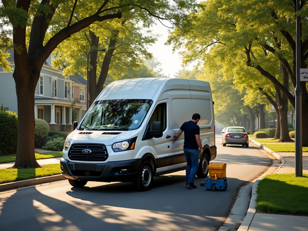Mobile Mechanic Van Arrival